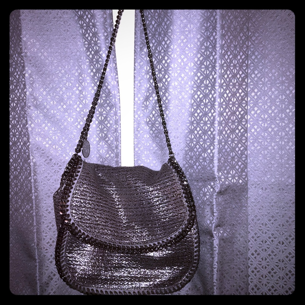 STELLA MCCARTNEY METALLIC BOUCLE CROSSBODY